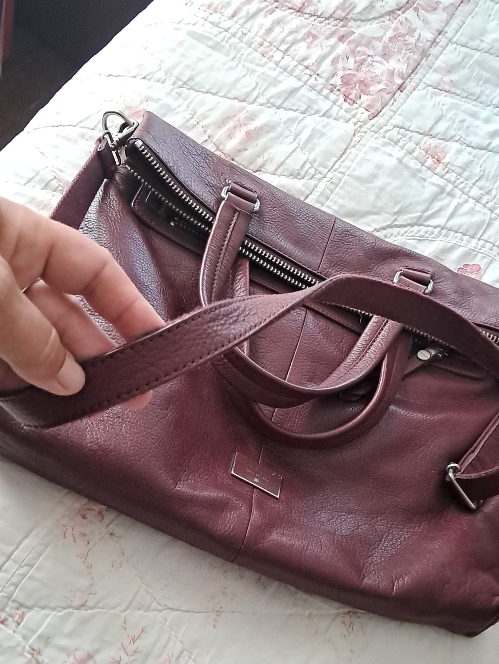 Large Leather Crossbody - Picture 8 of 9